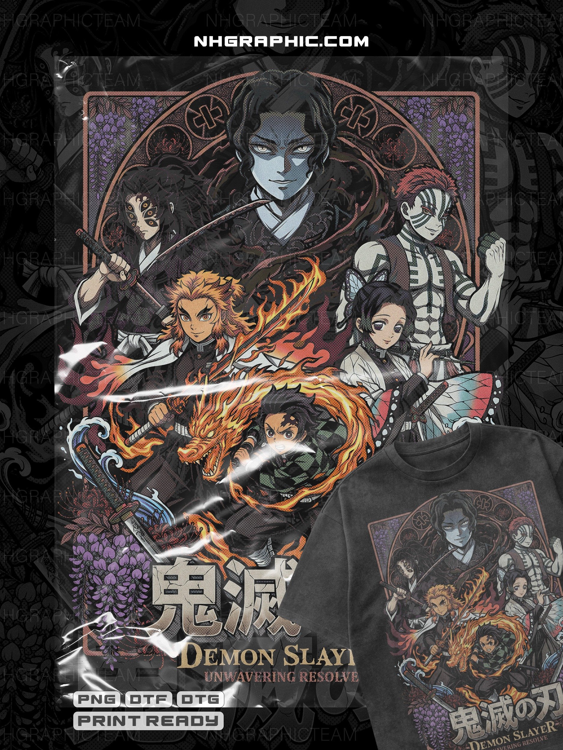 Legendary Demon Slayer Halftone DTF DTG PNGs product image (12)