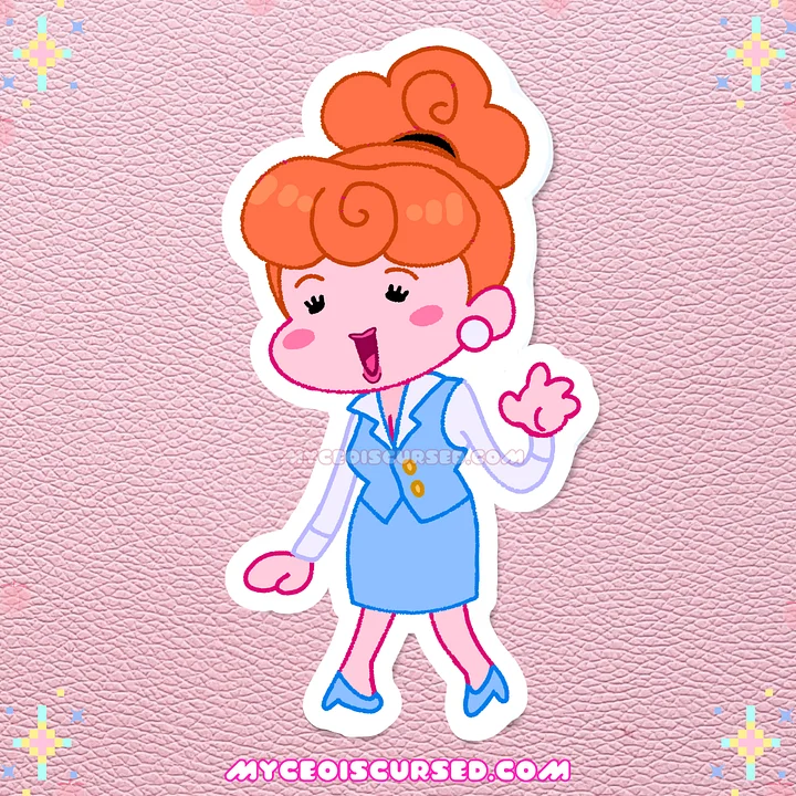 Office Princess - Glossy Sticker 💙 product image (1)