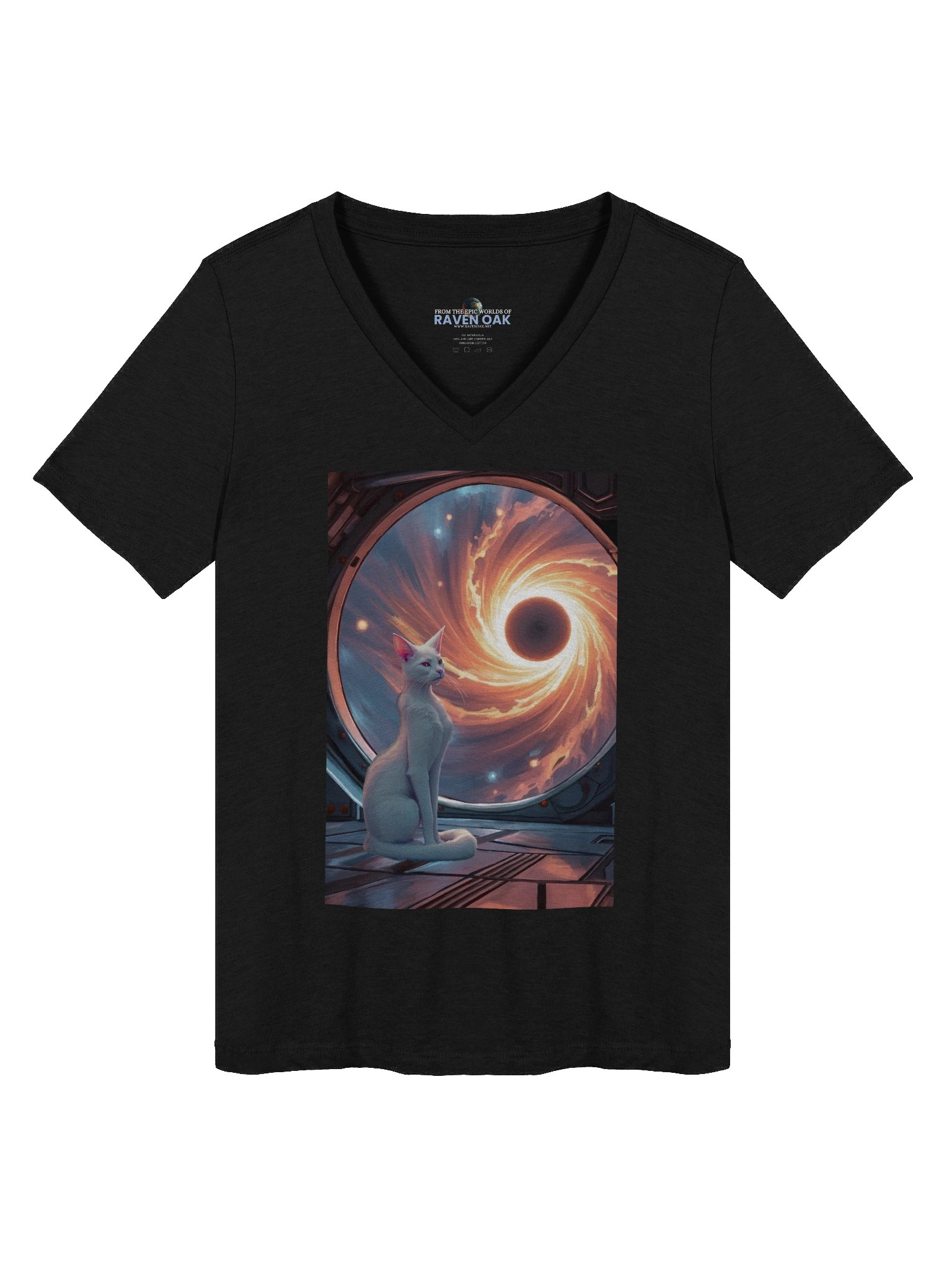 Dark Blackest Light V-Neck T-shirt product image (1)
