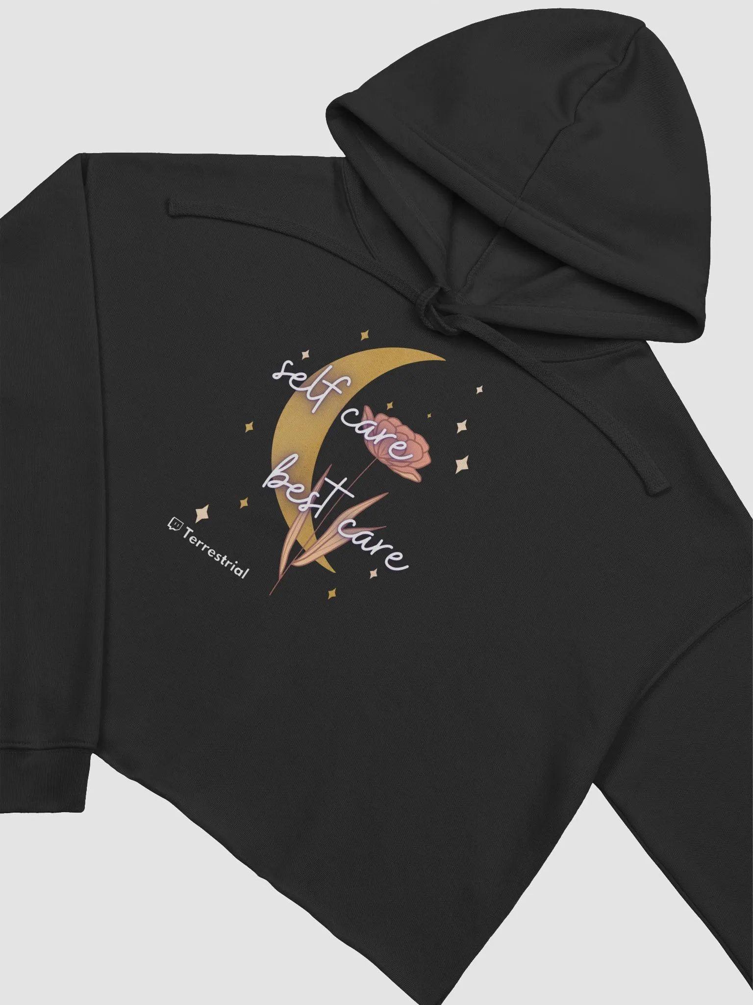 Self Care Best Care Moon Crop Hoodie product image (5)