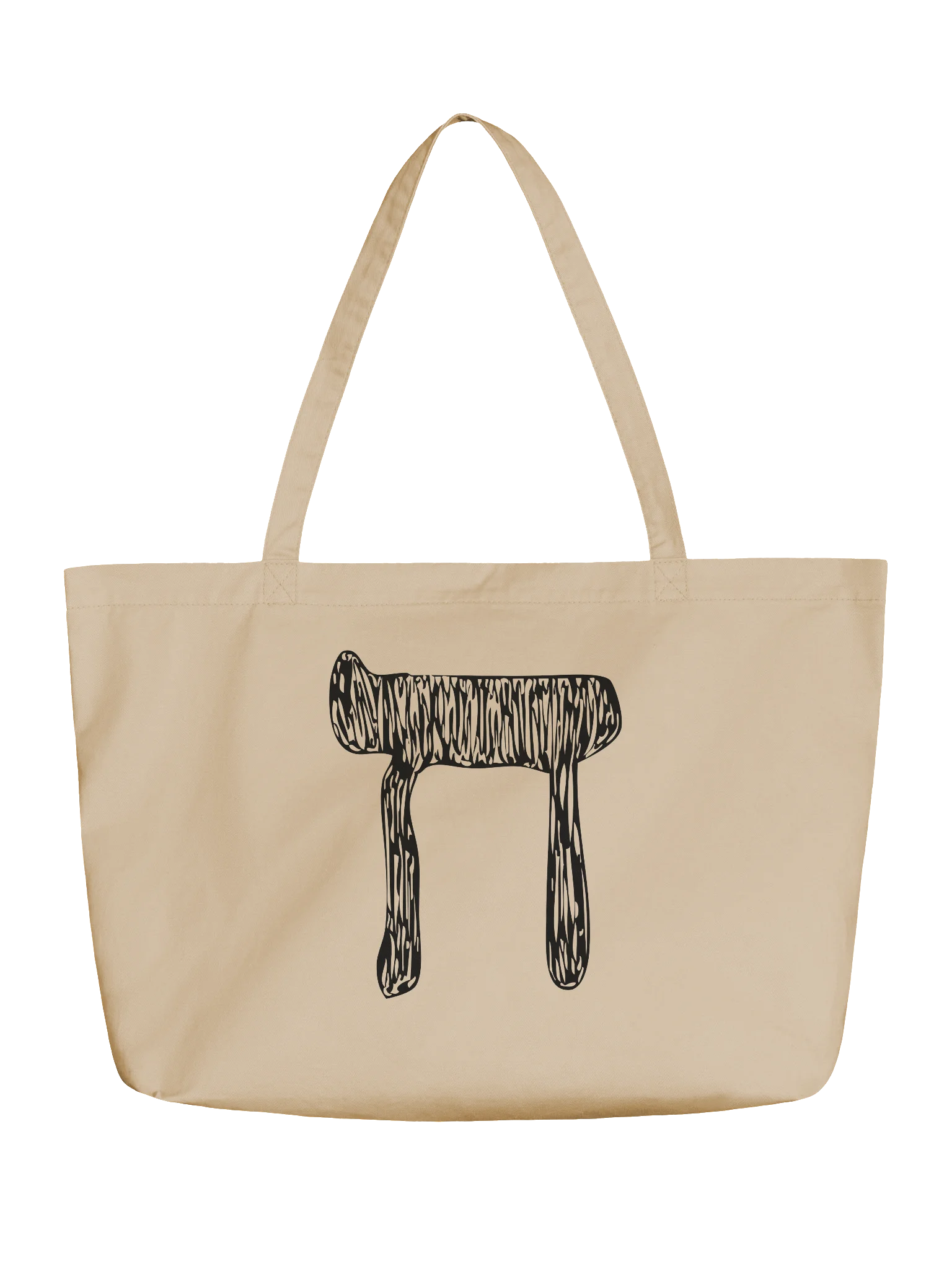Chai — Hebrew Canvas Tote product image (1)