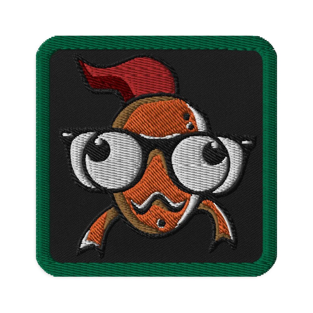 FEESH Logo Square Patch [green border] product image (1)