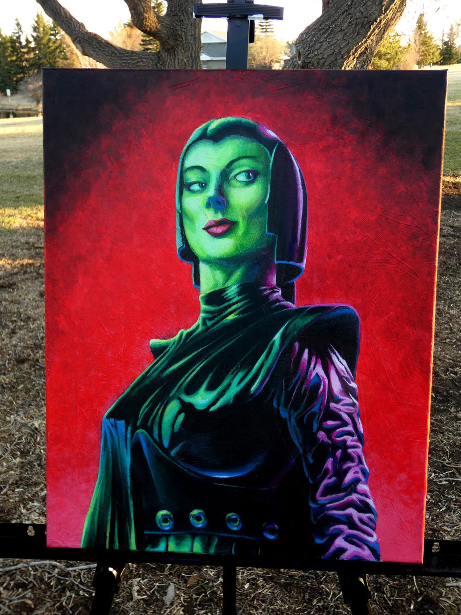 Devil Girl From Mars Acrylic Painting on Canvas (Canada Only) product image (3)