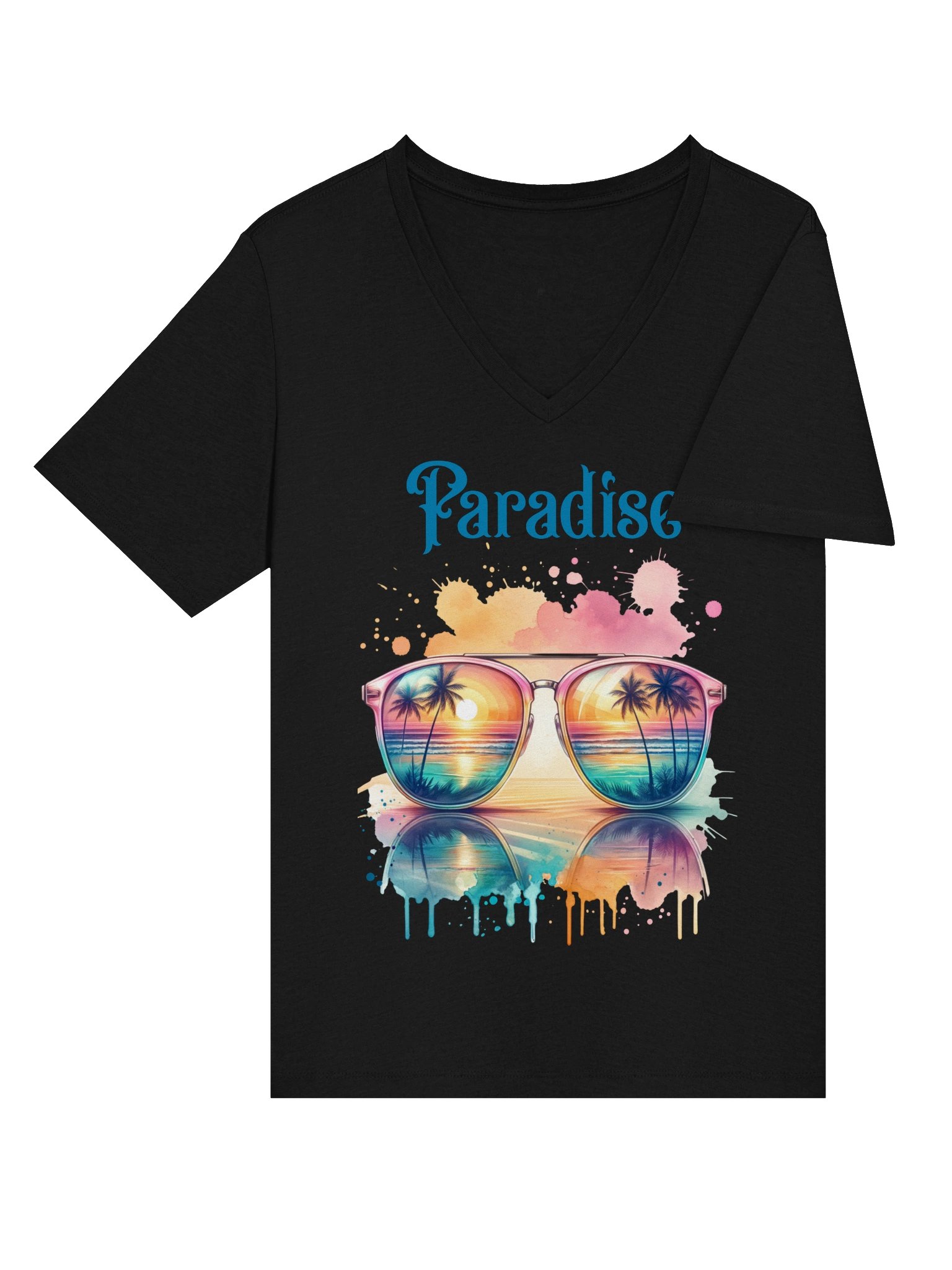 Tropical Paradise Womans V-Neck Tee product image (14)