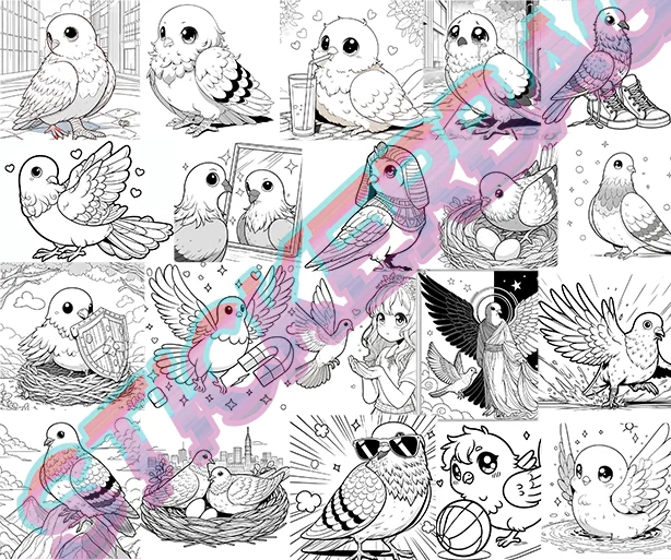 Taubenmalbuch 2 - Alle Motive! product image (2)