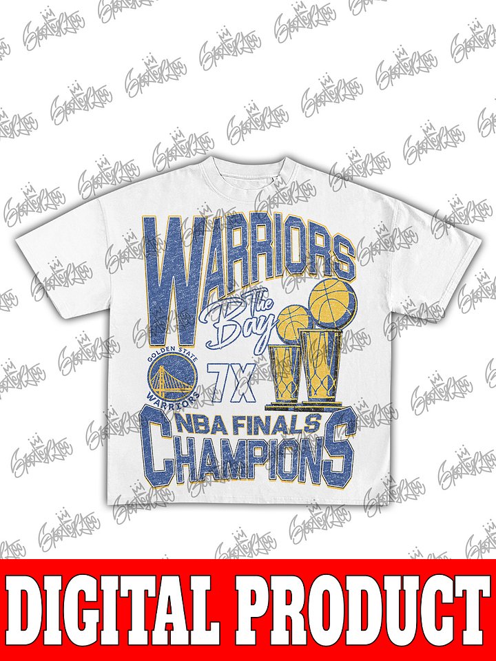 Golden State Warriors 7X Champions Vintage Bootleg Graphic product image (2)