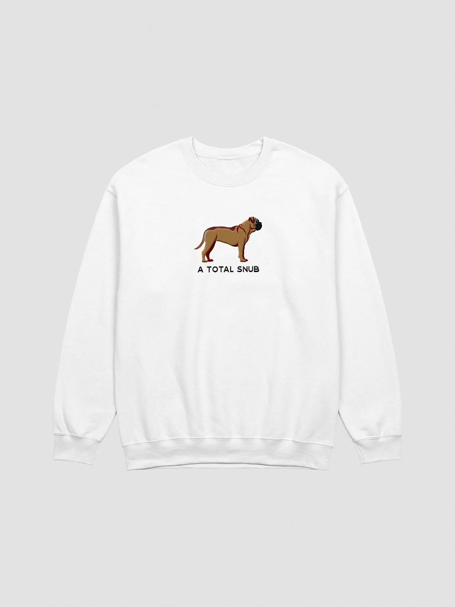 A Total Snub Sweatshirt (Embroidered) of an English Mastiff product image (3)