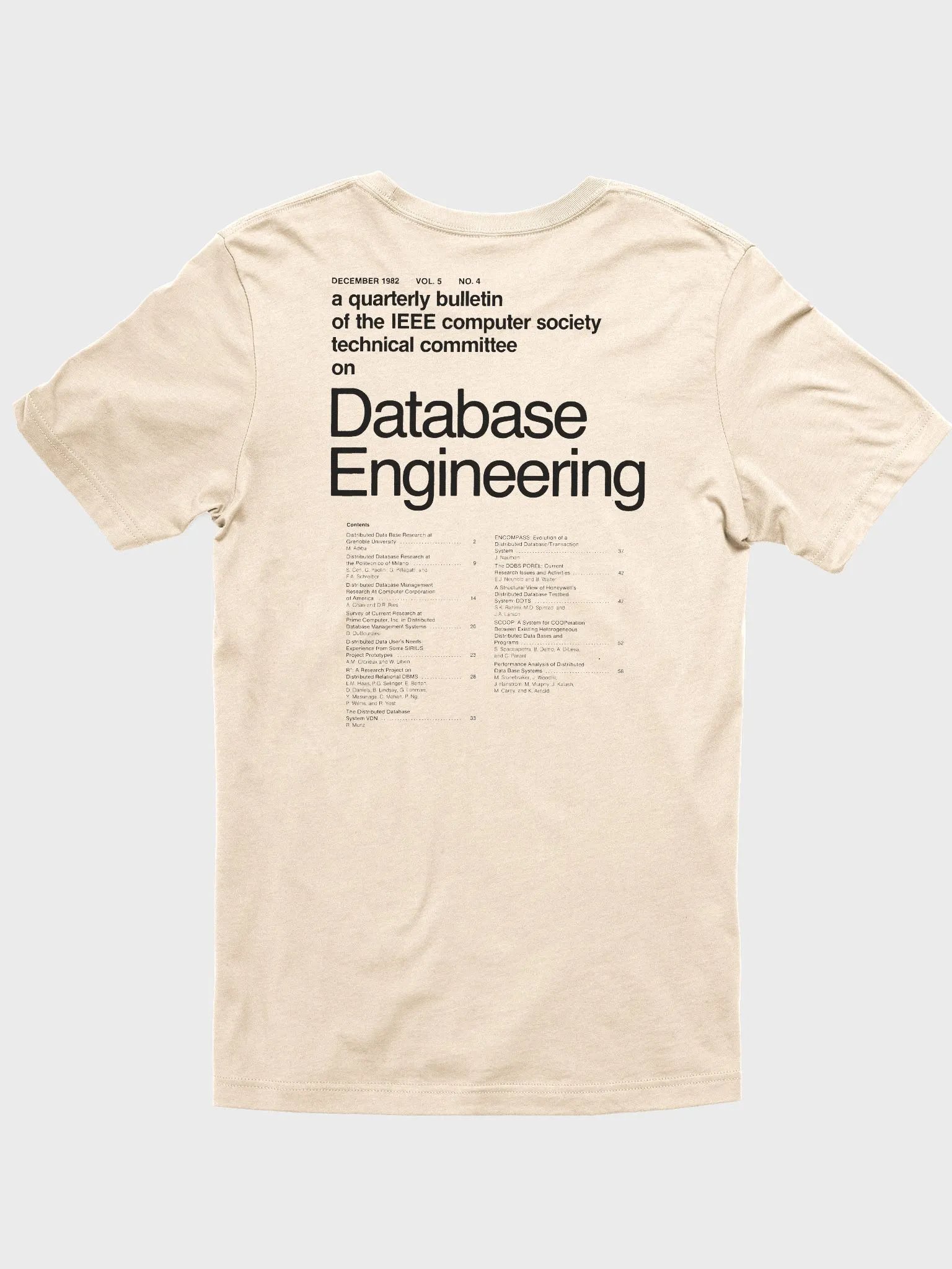 1982 database engineering t-shirt (100% cotton) product image (3)