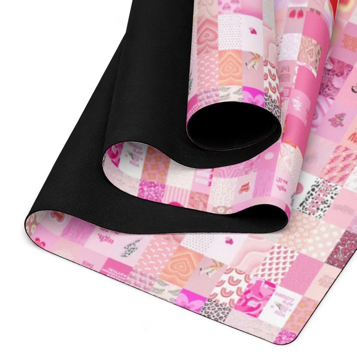 Live bold pink yoga mat product image (2)