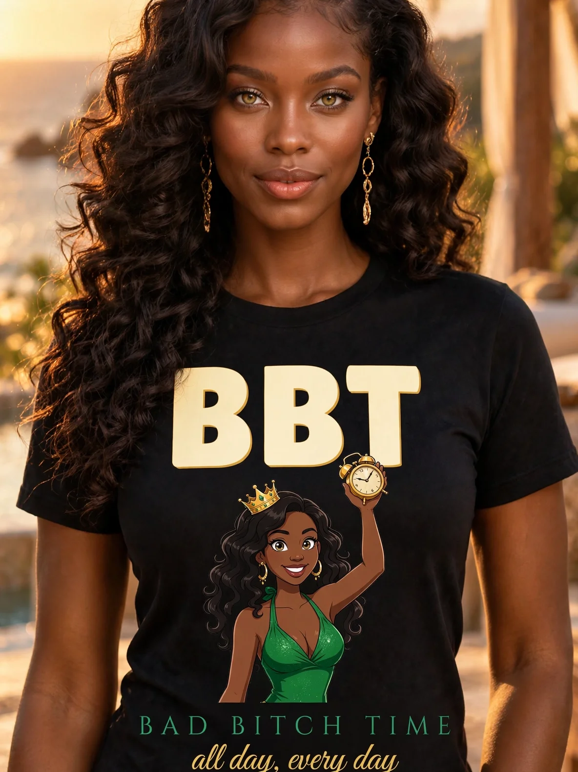 Bad Bitch Time Cartoon Tee product image (97)