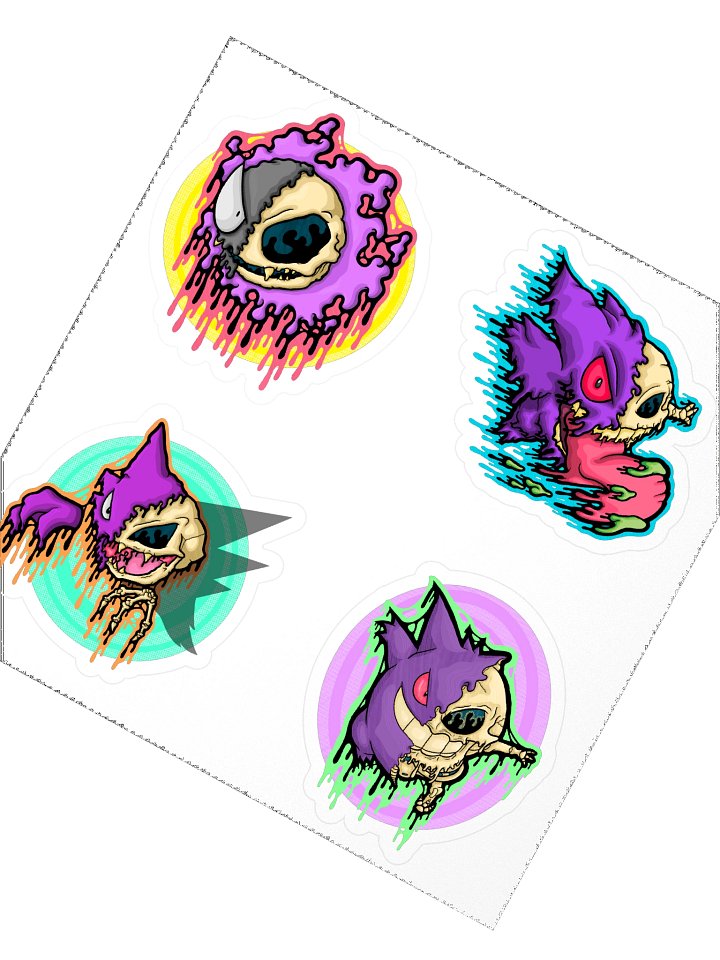 Drippy Ghost Skeleton Sticker Sheet product image (2)