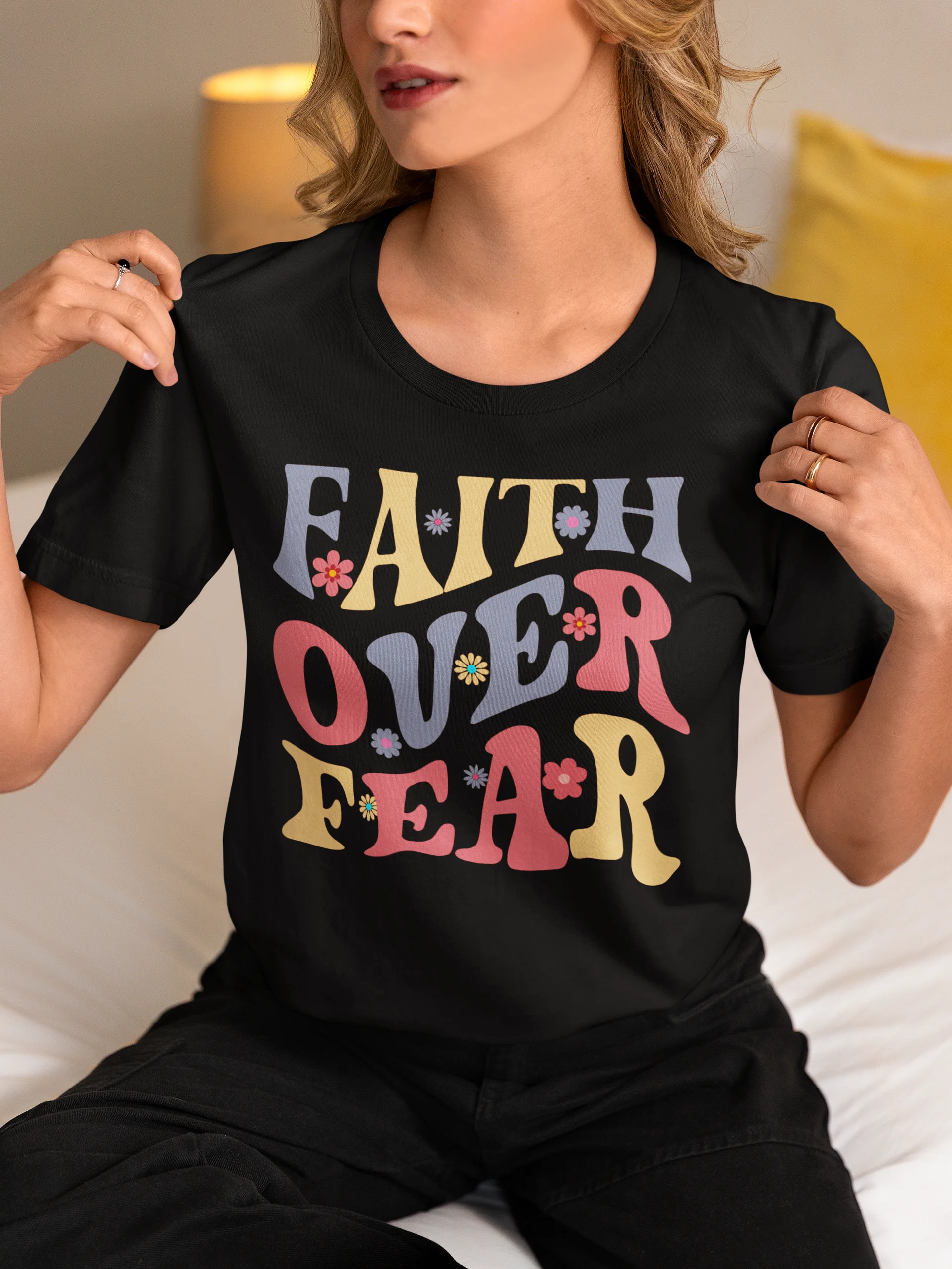 Faith Over Fear Bella Canvas Groovy T-shirt product image (1)