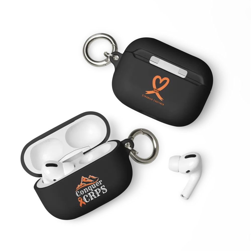 OFFICIAL Conquer CRPS Airpods Case- White Print product image (3)