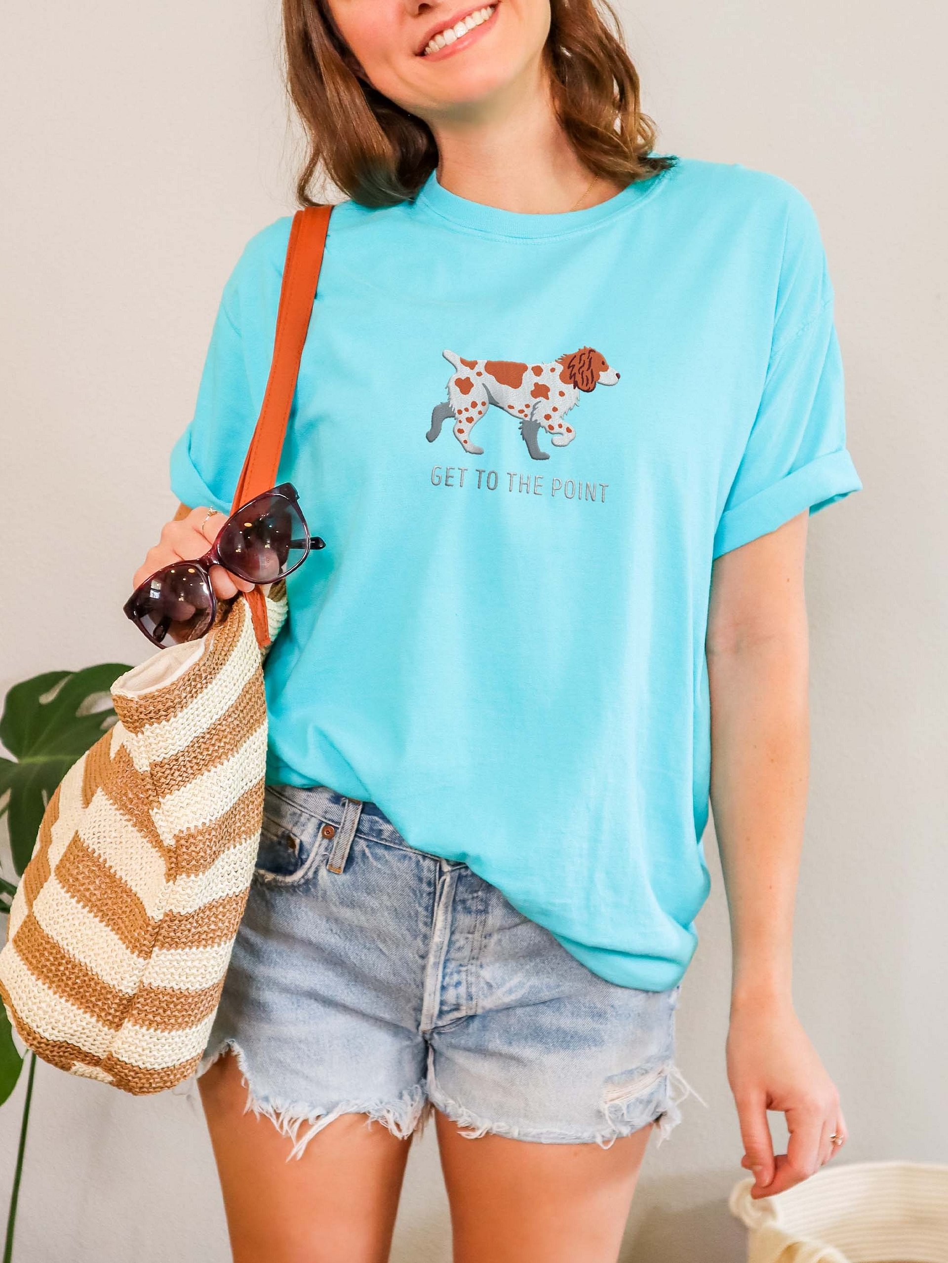 Get to the Point T-Shirt(Embroidered) of a Brittany Spaniel product image (2)