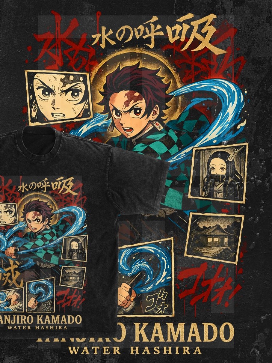 TANJIRO KAMADO Demon slayer | Kimetsu no Yaiba t-shirt PNG design product image (1)