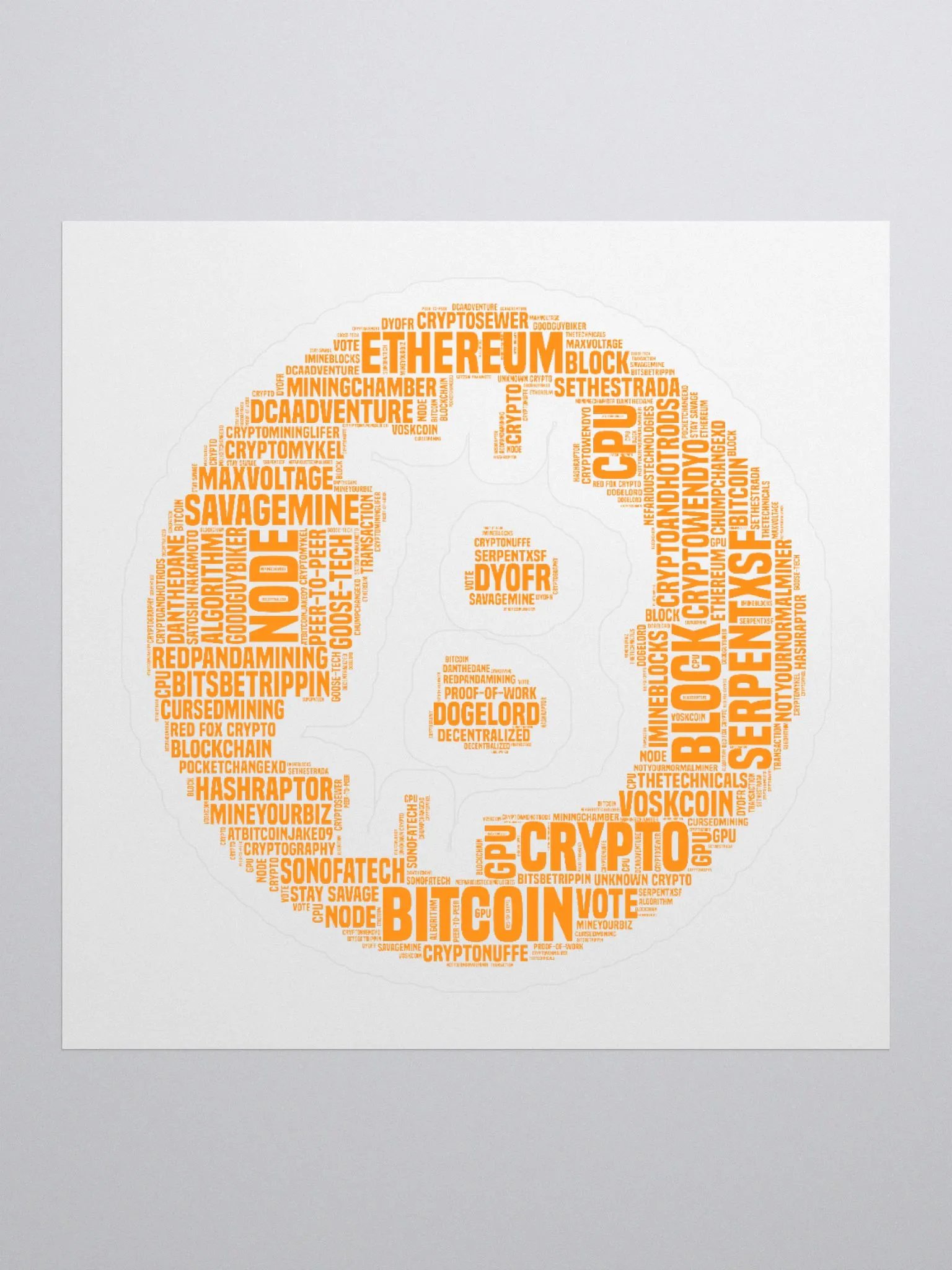 Bitcoin Logo in Words - Stickers product image (1)