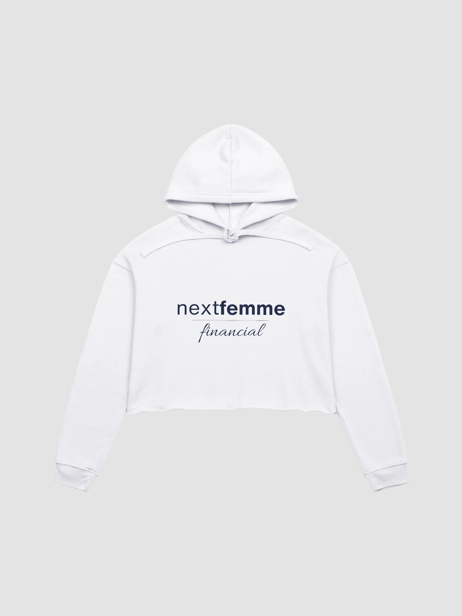 Cozy Crop Hoodie with Navy Logotype product image (1)