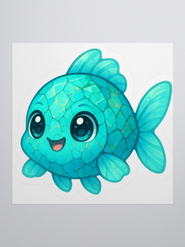 Turquoise (December) Fish Sticker product image (2)
