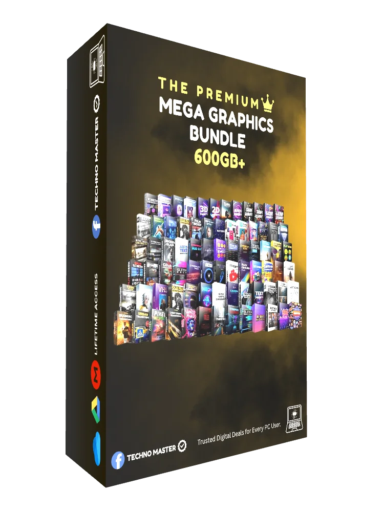 600GB+ Mega Graphics Bundle – The Ultimate Design Resource Library product image (1)