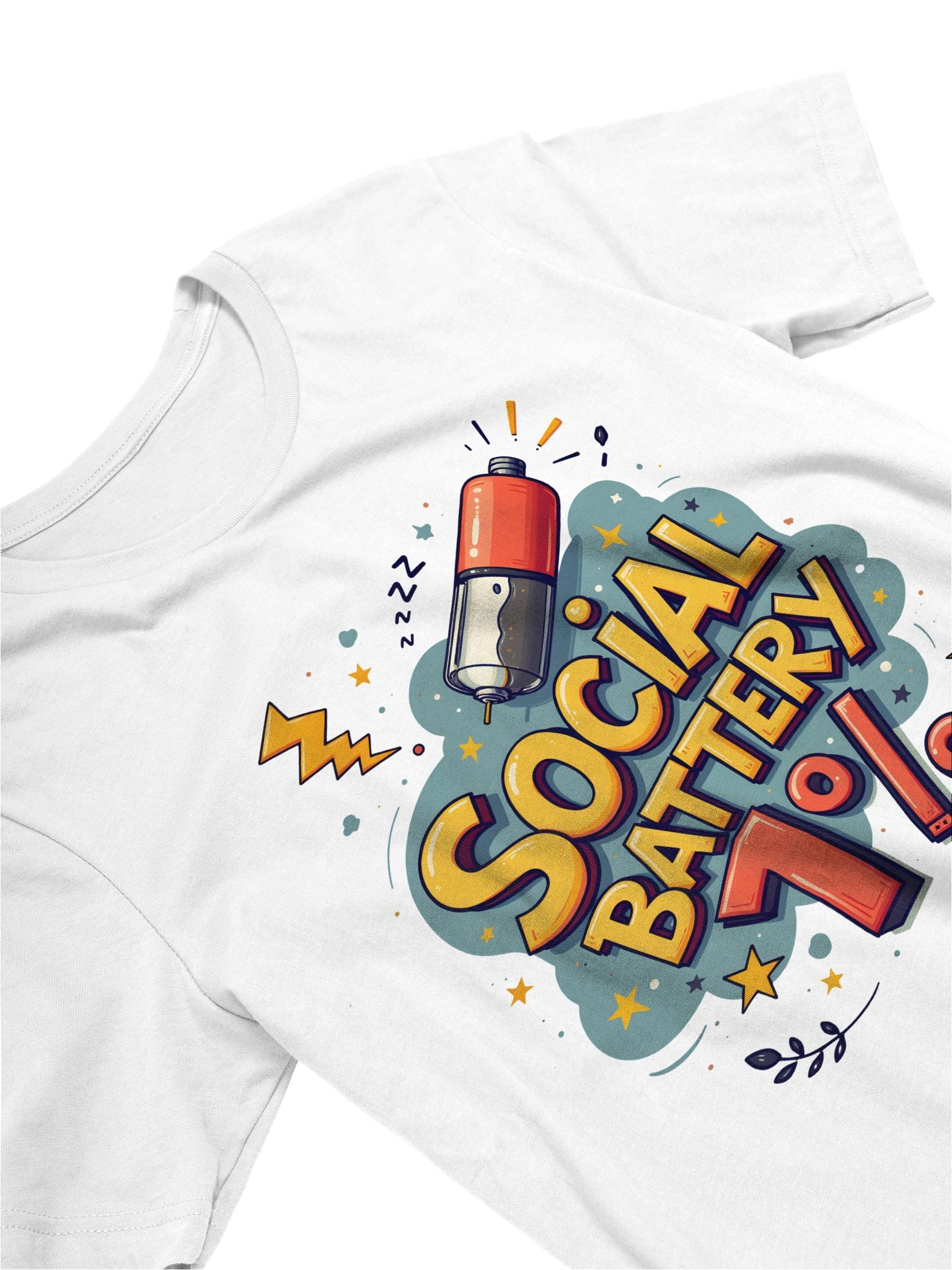 Social Battery 1% Humor T-Shirt product image (10)