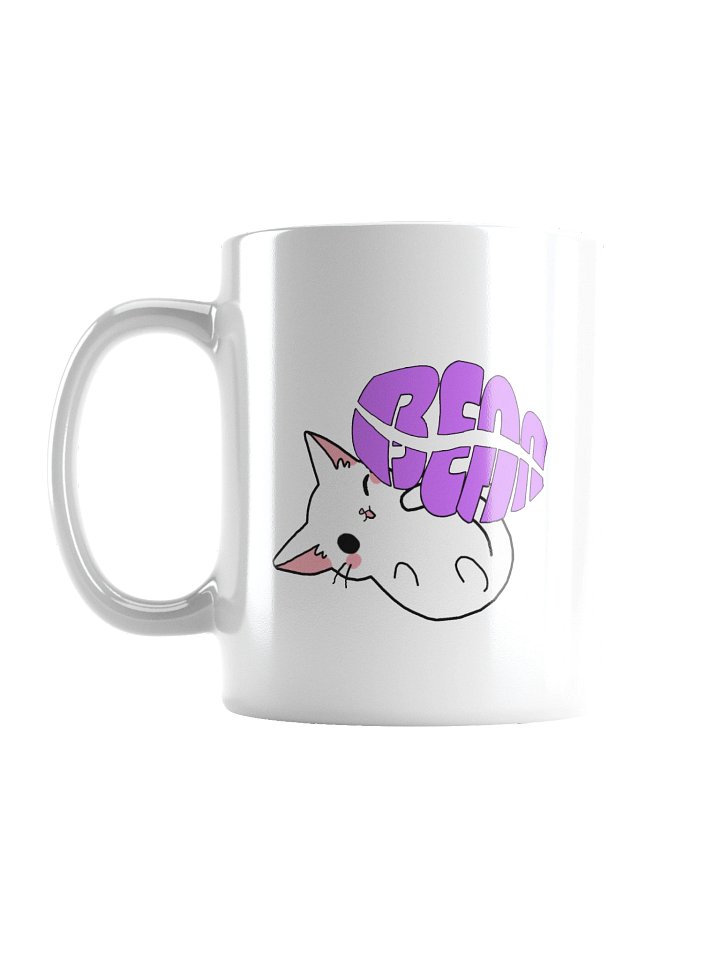 Bean Cat Nap Logo White Glossy Mug product image (1)