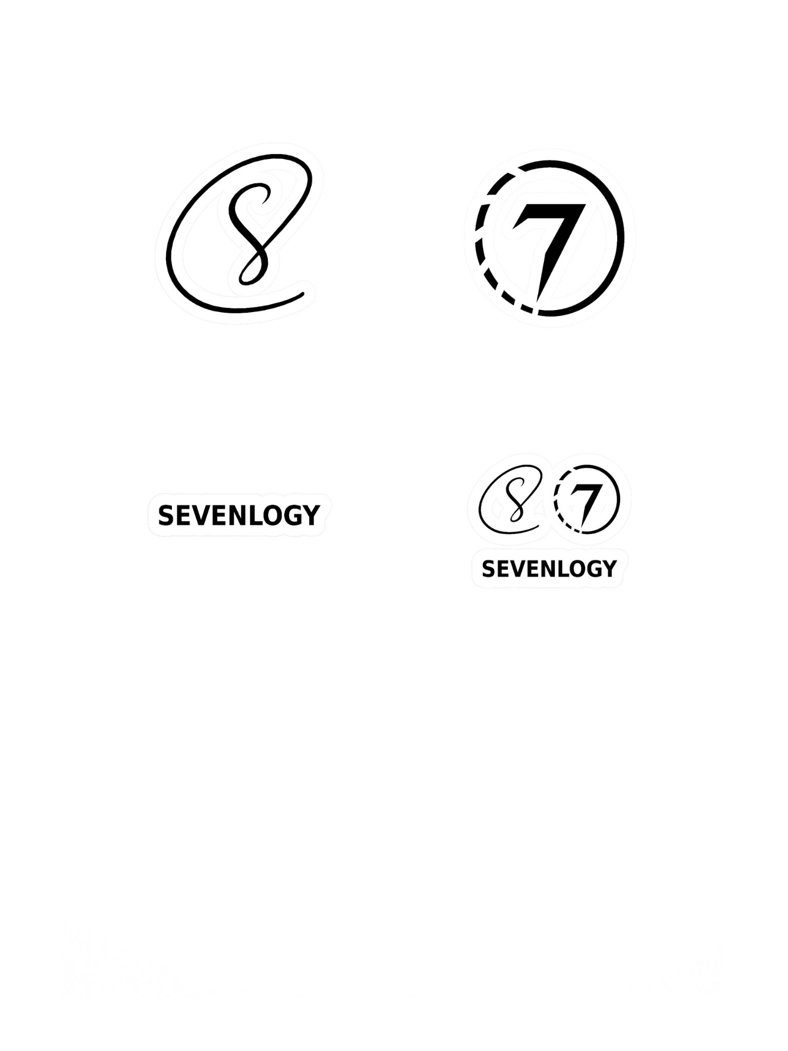 Sevenlogy Sticker Sheet — Black product image (3)