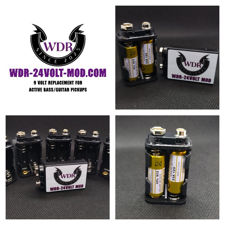 WDR-24Volt-Mod Active Guitar/Bass Booster For EMG & Fluence (Batteries Included) product image (1)