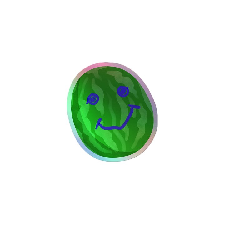 Happy Melon Holographic Sticker product image (1)