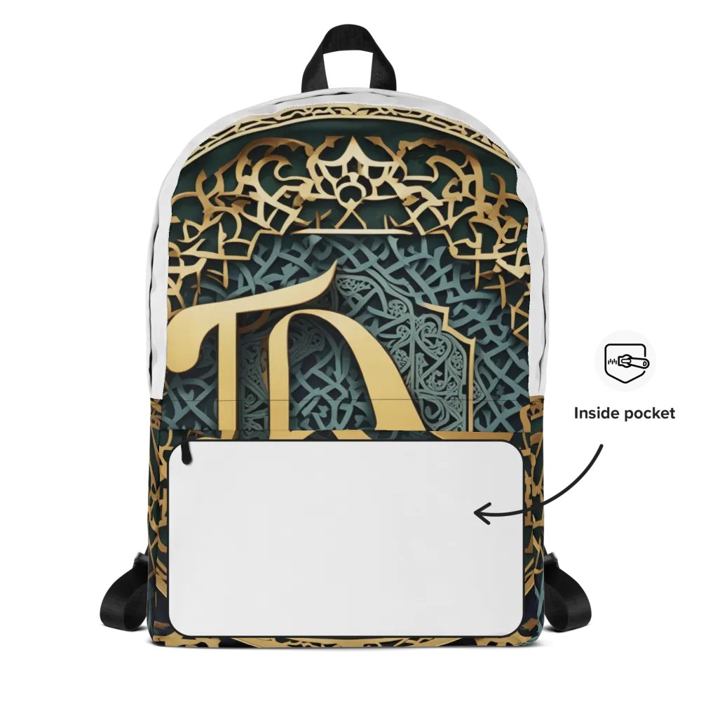 Golden Arabesque Monogram All-Over Print Backpack product image (2)