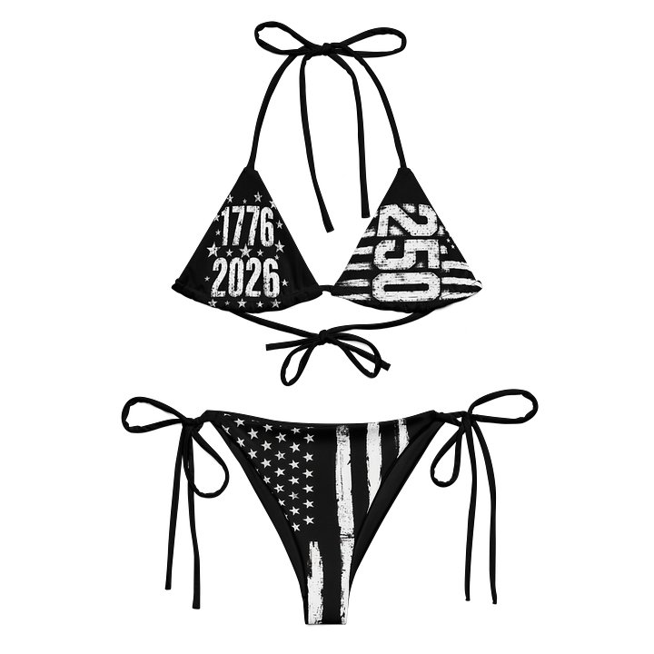 1776-2026 Distressed American Flag Bikini Set product image (1)