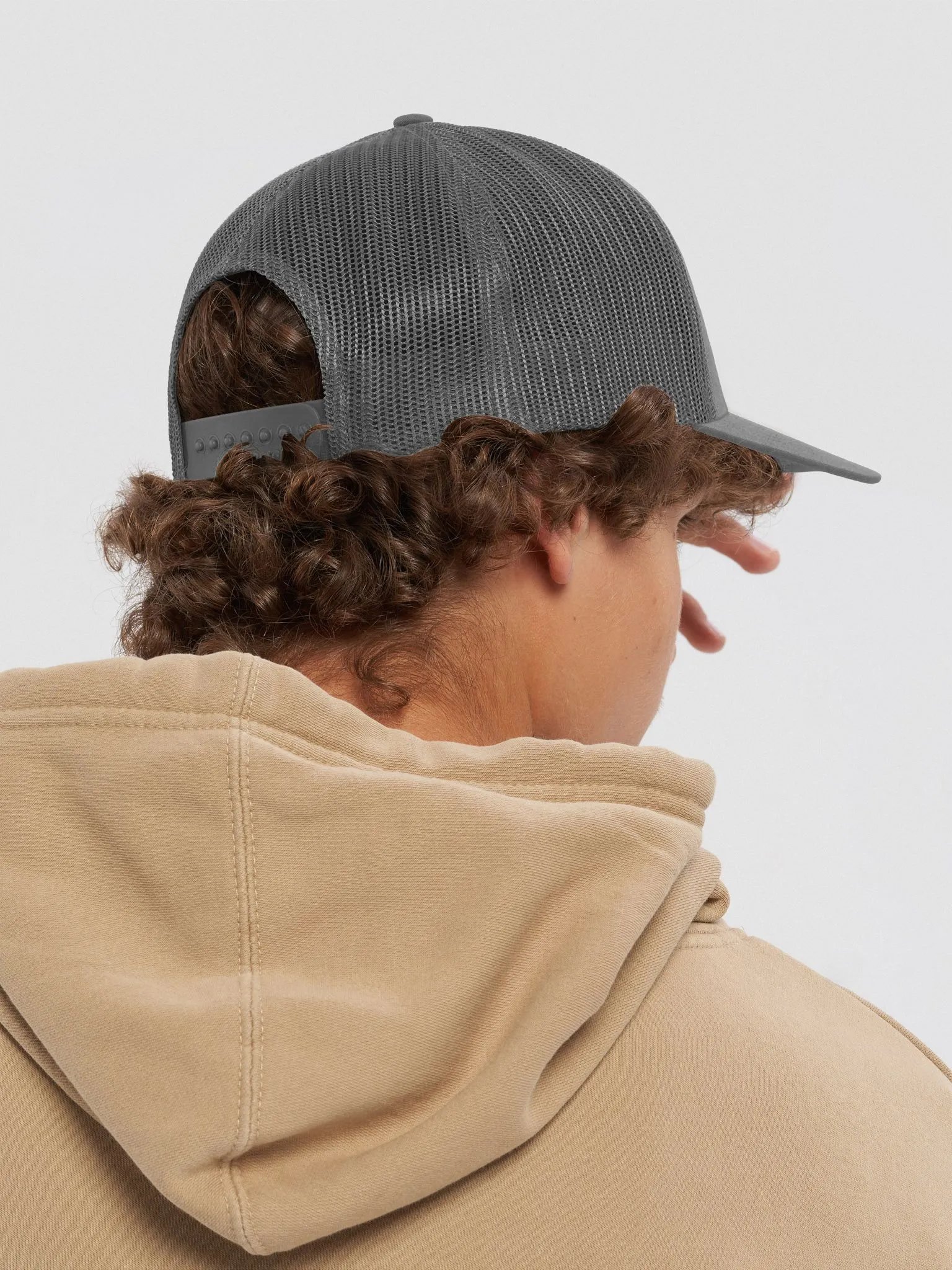 Lucid Birdies Streetwear Logo Trucker Hat-Charcoal-Black mesh product image (9)