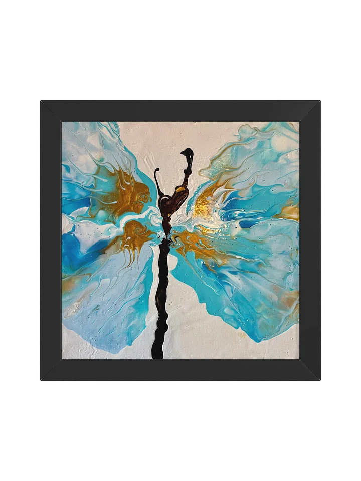 Gold and Blue Butterfly Framed Poster Print product image (1)