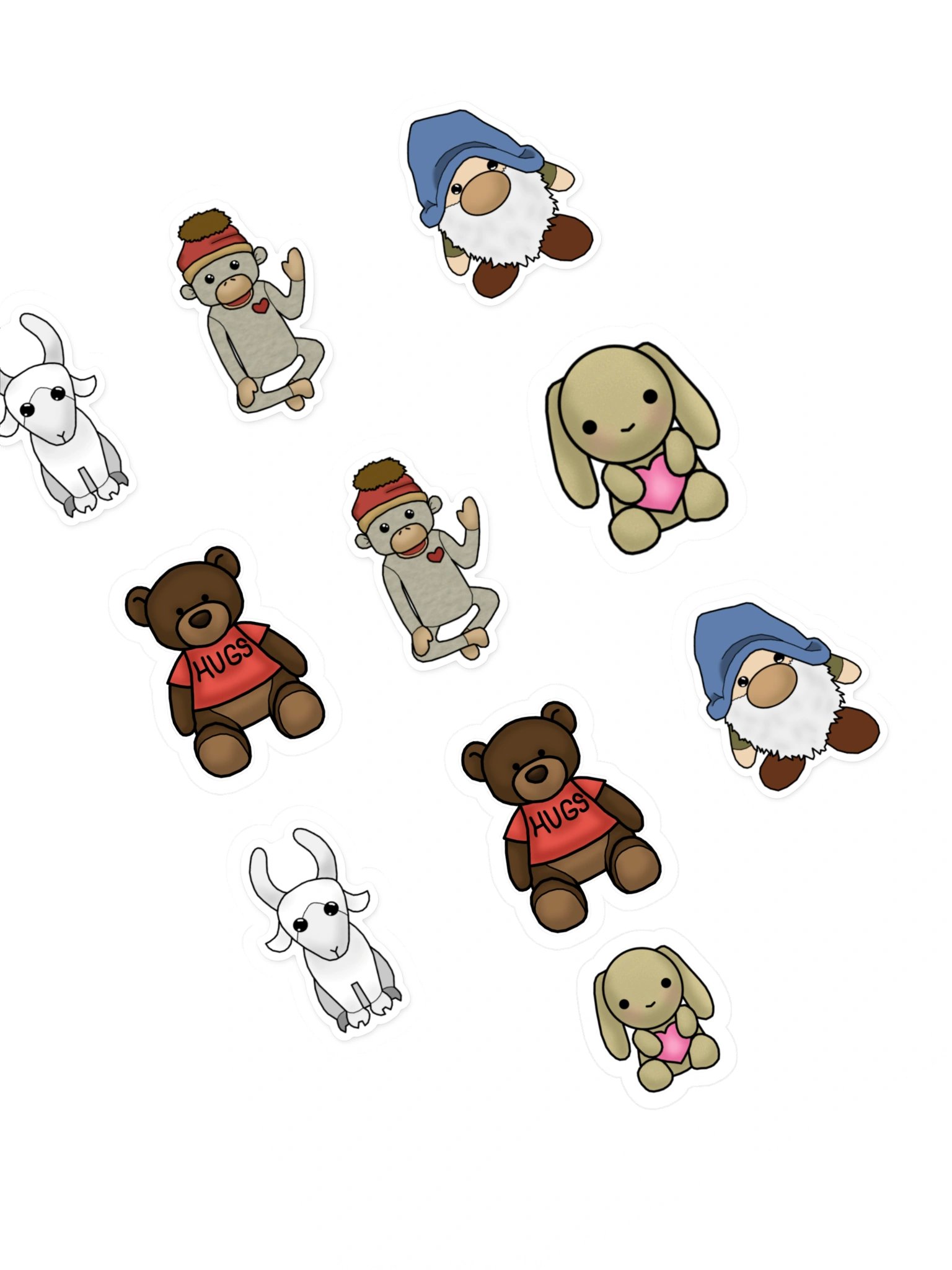 Whimsical Character Sticker Sheet Set product image (1)