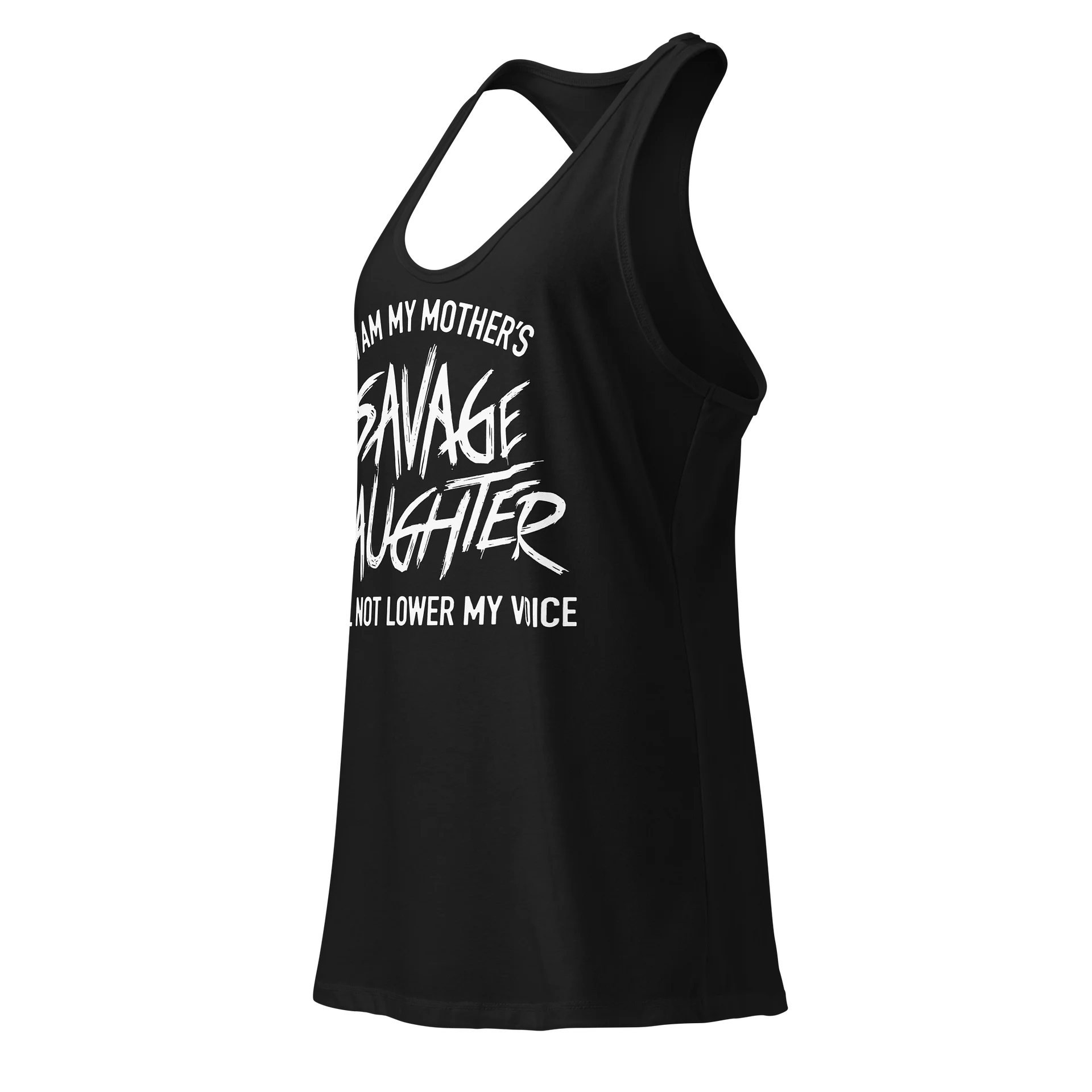 Savage Daughter Flowy Tank Top (white print) product image (3)