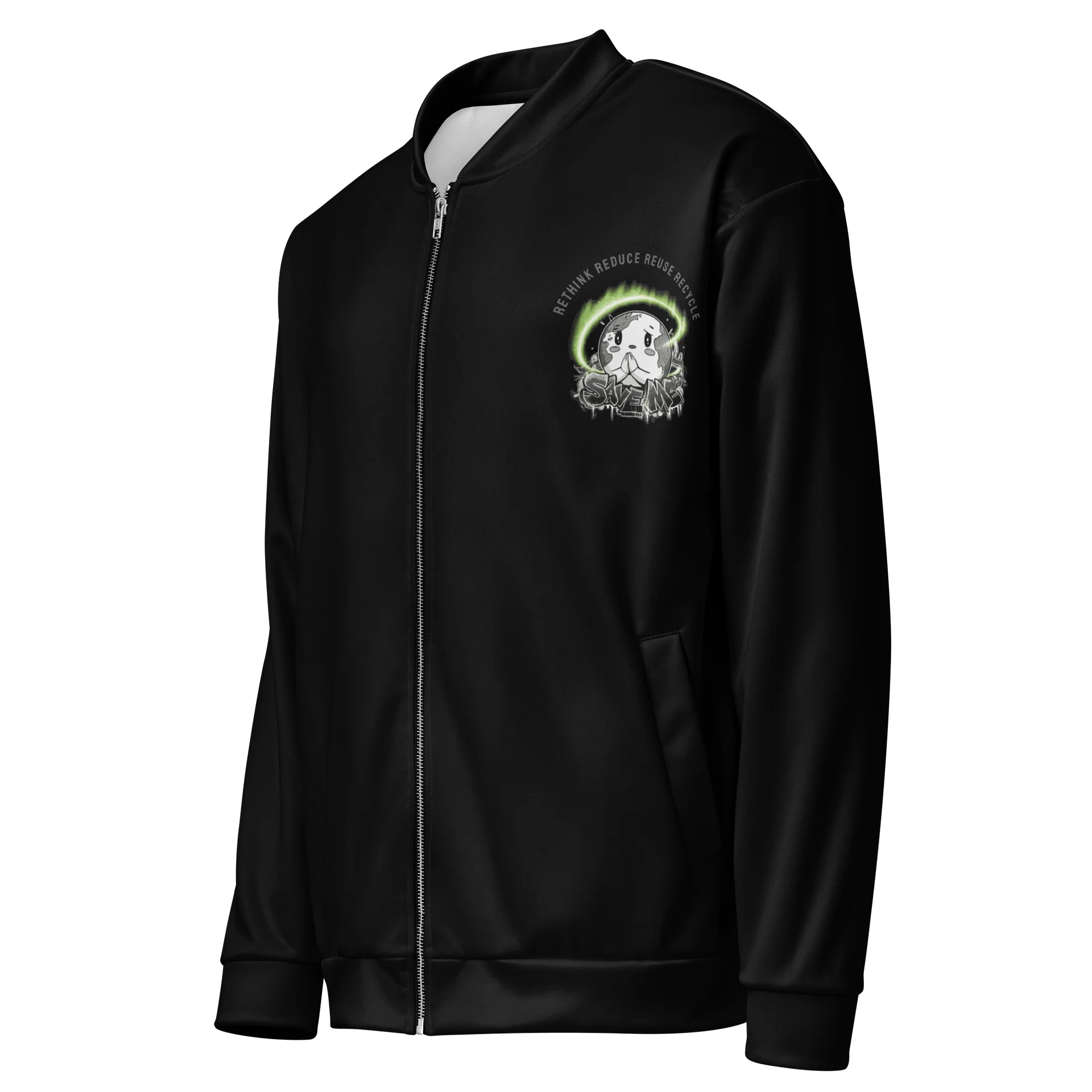 Save Me: A Plea from Planet Earth Bomber Jacket 🌍 product image (3)