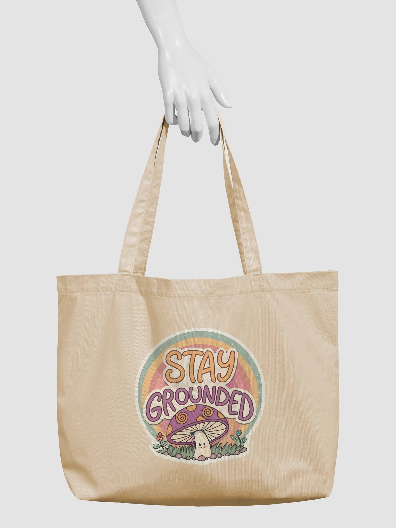 Stay Grounded Mushroom Eco Tote product image (3)