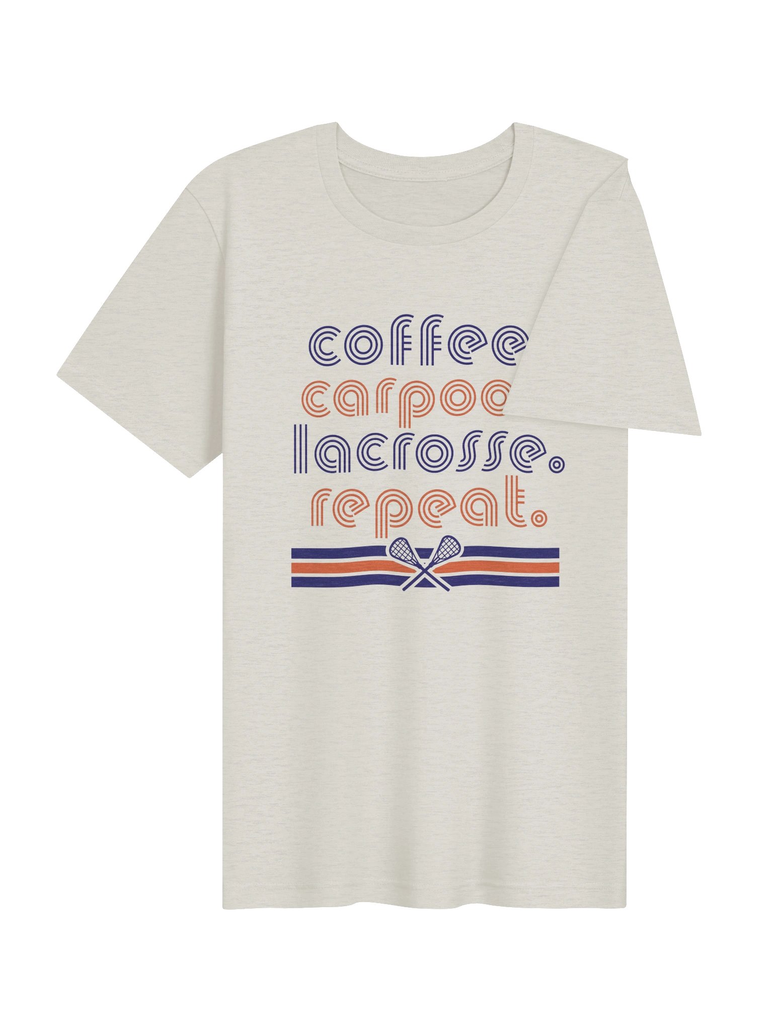 Lacrosse Mom Shirt — Coffee Carpool Lacrosse Repeat Funny Lax Mom Tee product image (7)