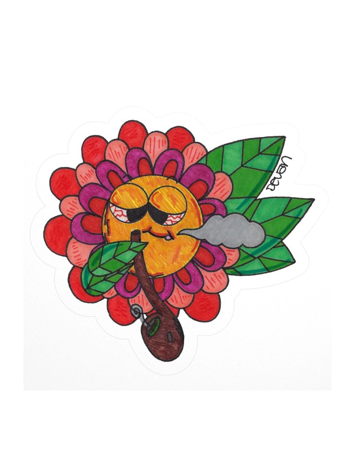 Red Stoner Flower Sticker product image (1)