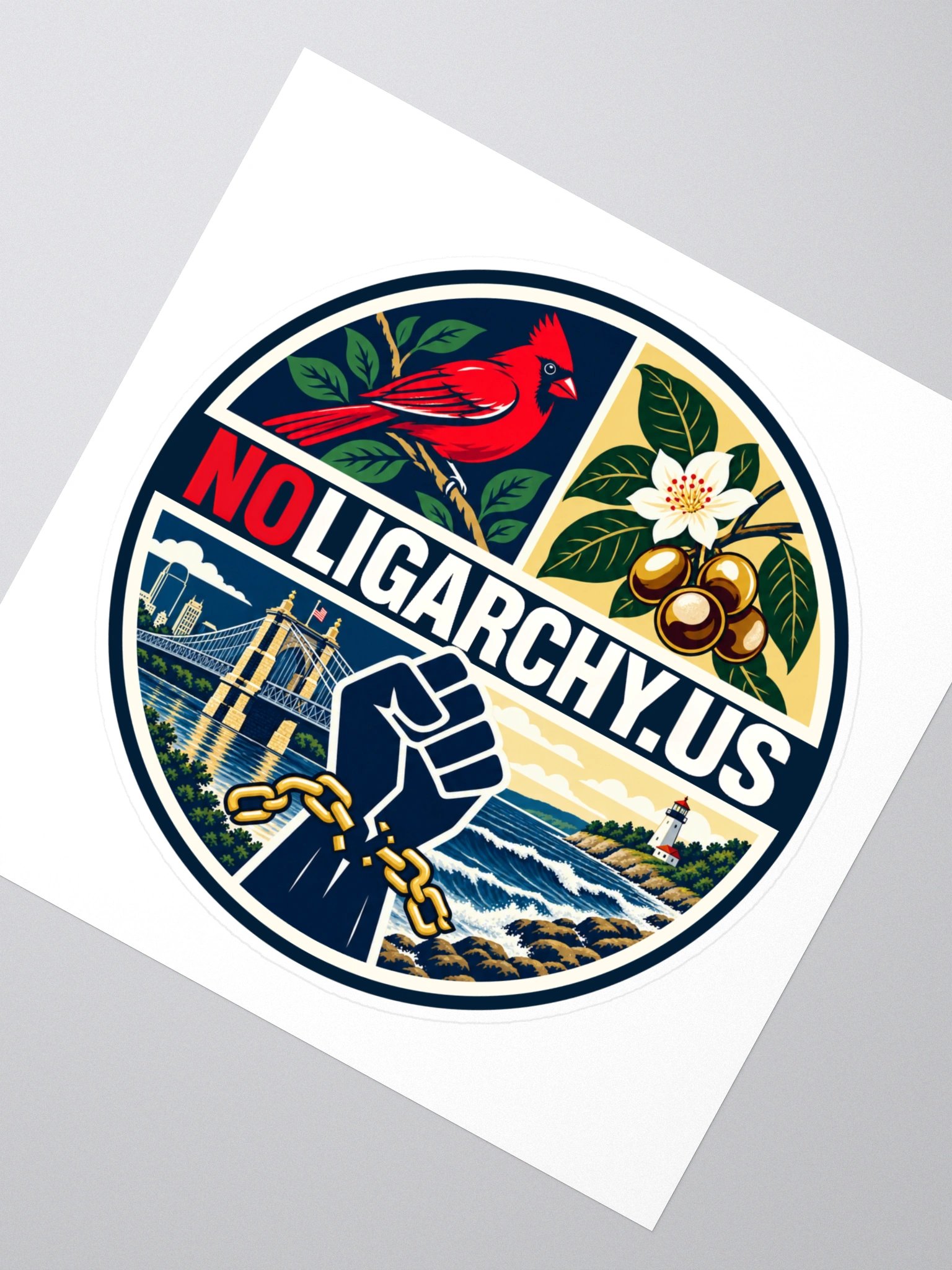 Ohio NOLIGARCHY.US sticker product image (2)