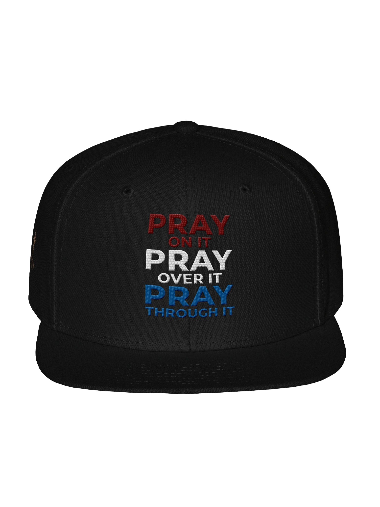 PRAY IT Hat - Embroidered Christian Trucker Snapback | Eternal Edge Apparel | Logo Embroderied on Right Premium Side | Religious Wear product image (3)