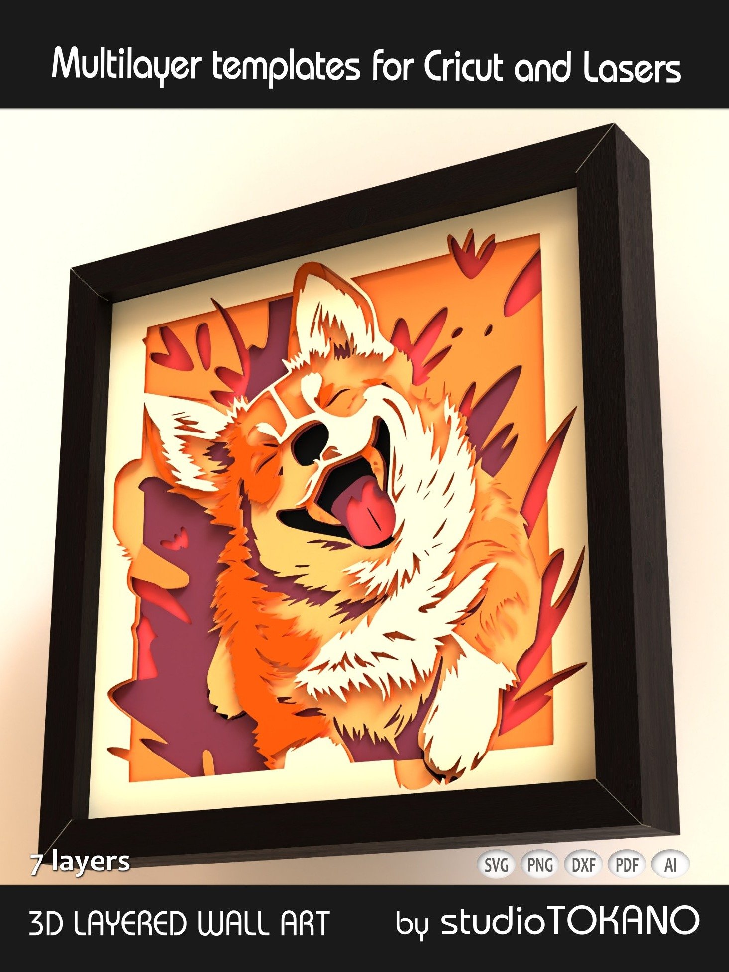 Corgi 3D layered dog svg for Cricut product image (6)
