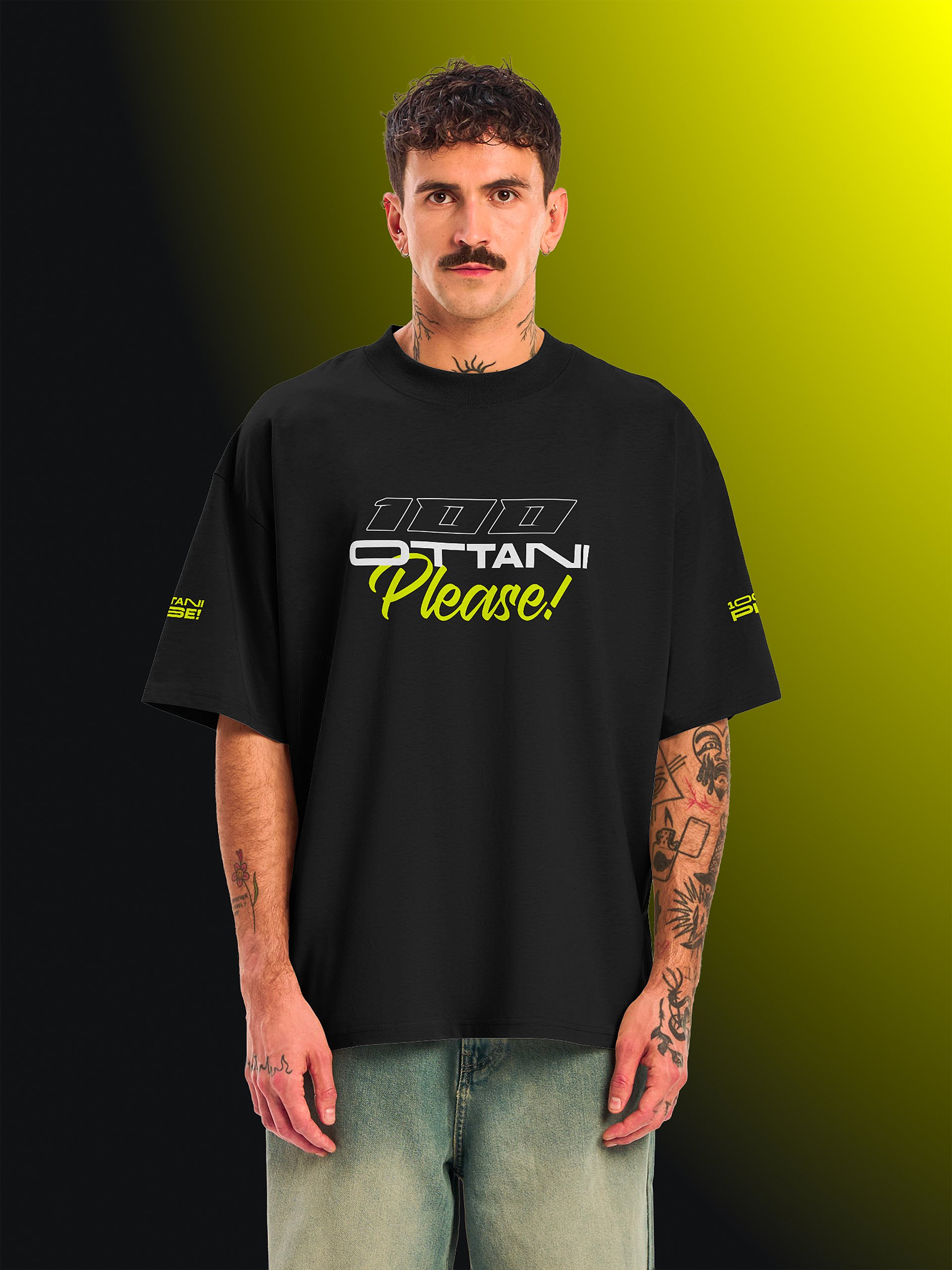 100 Ottani Please!™ Oversized Unisex Racing Streetwear Graphic T-Shirt | Pit Crew Special Edition product image (4)