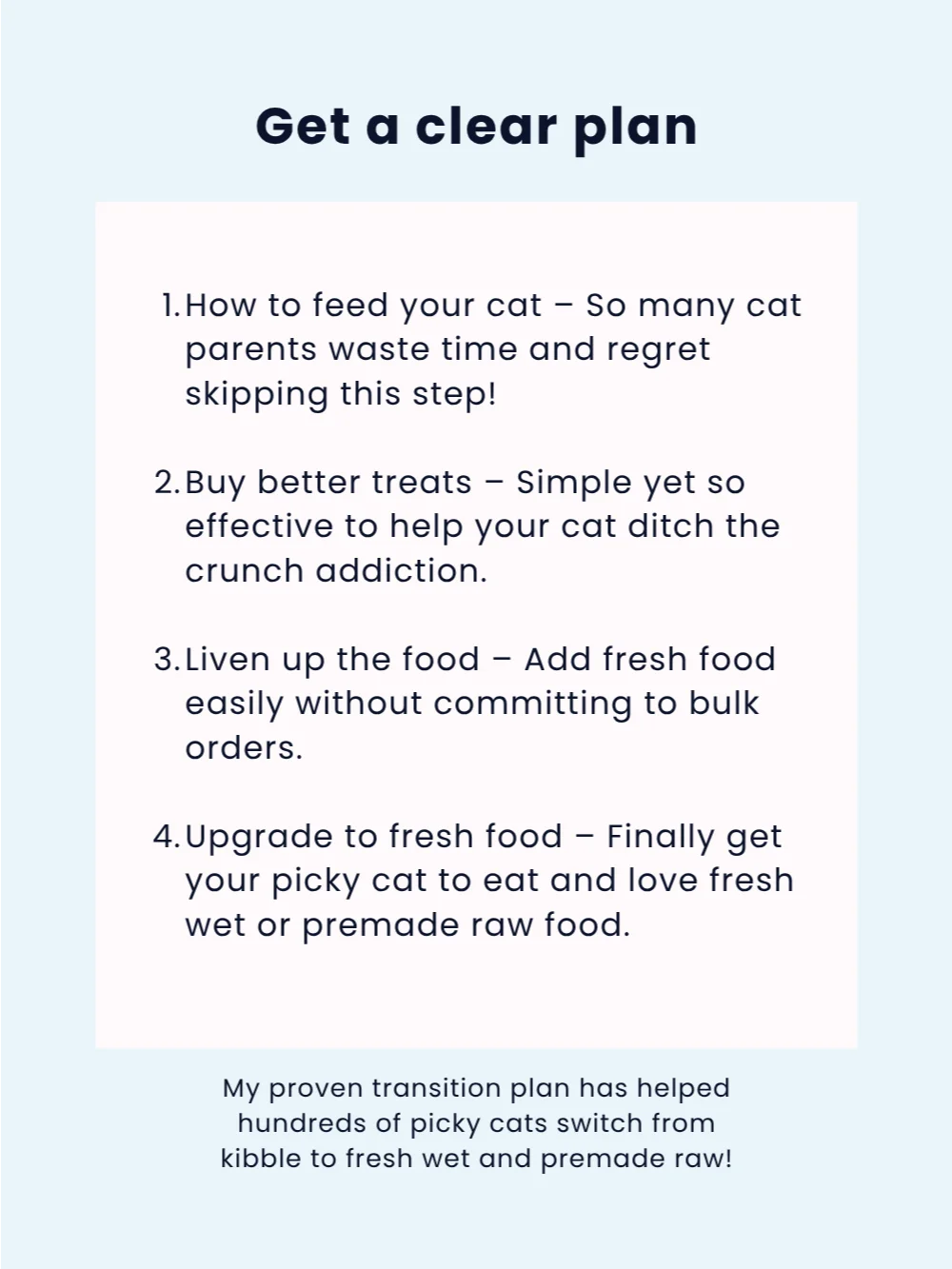 Food transition pdf printables - switch your cat from kibble to wet food ebook product image (4)