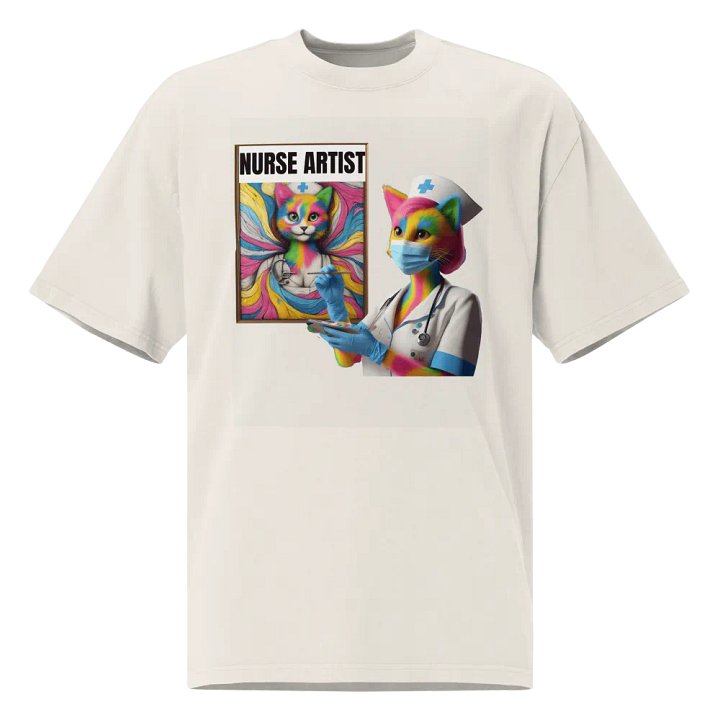 Rainbow Nurse Artist Faded T-Shirt product image (2)