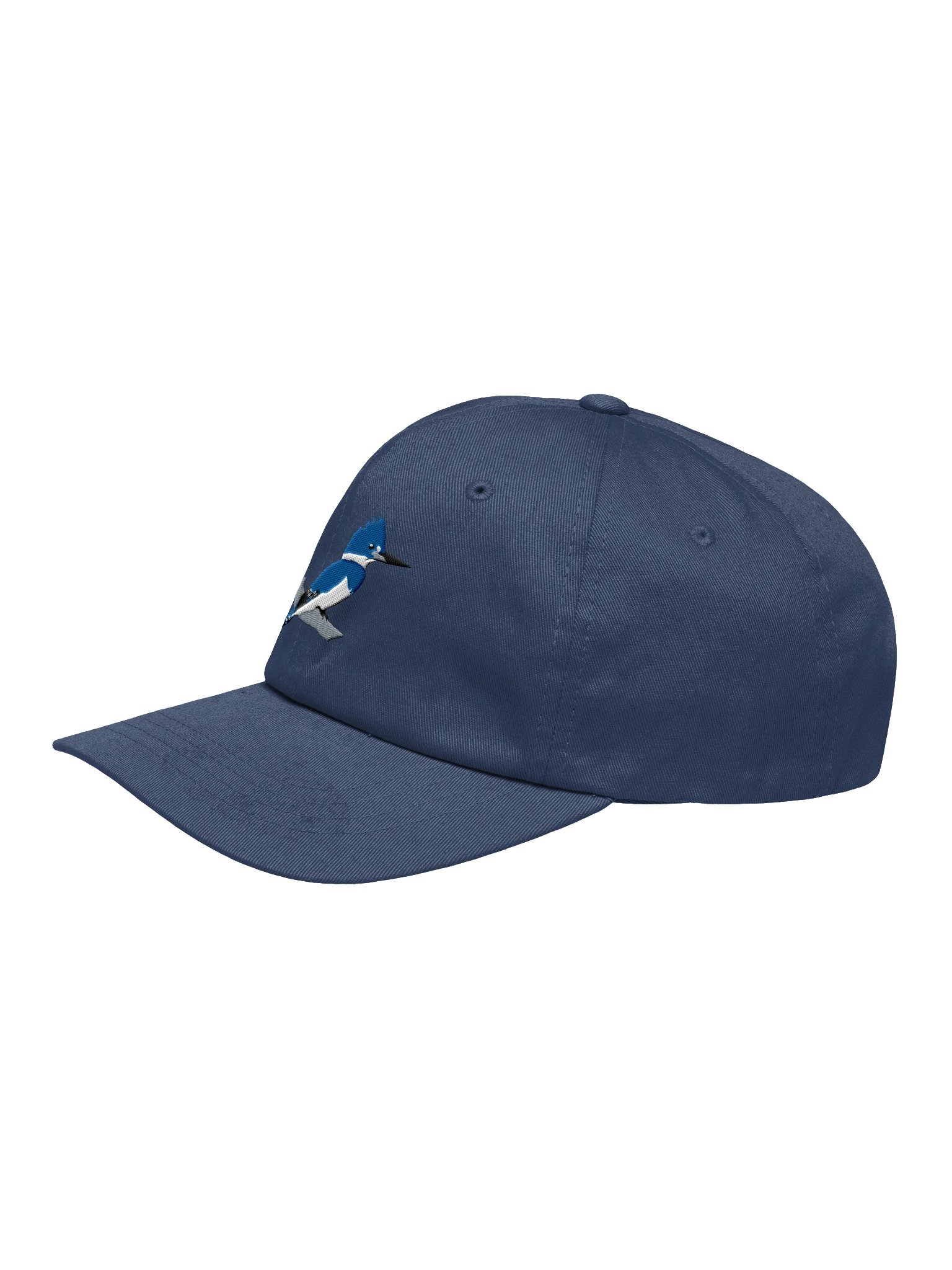 Embroidered Belted Kingfisher Hat | Perched Bird Dad Hat | Birdwatching Cap product image (24)