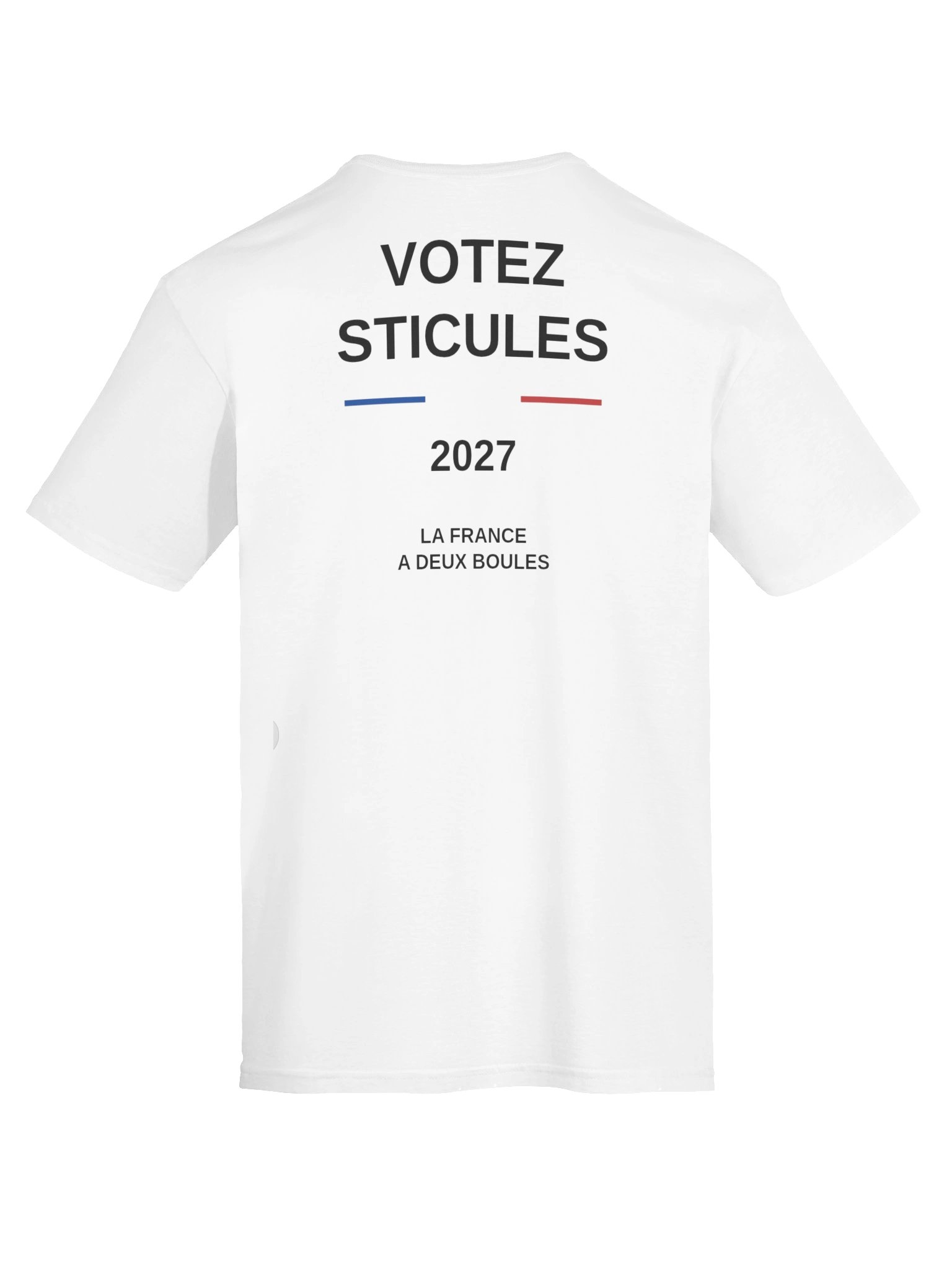 T-shirt "votez sticules 2027" imprimé avant-arrière product image (7)