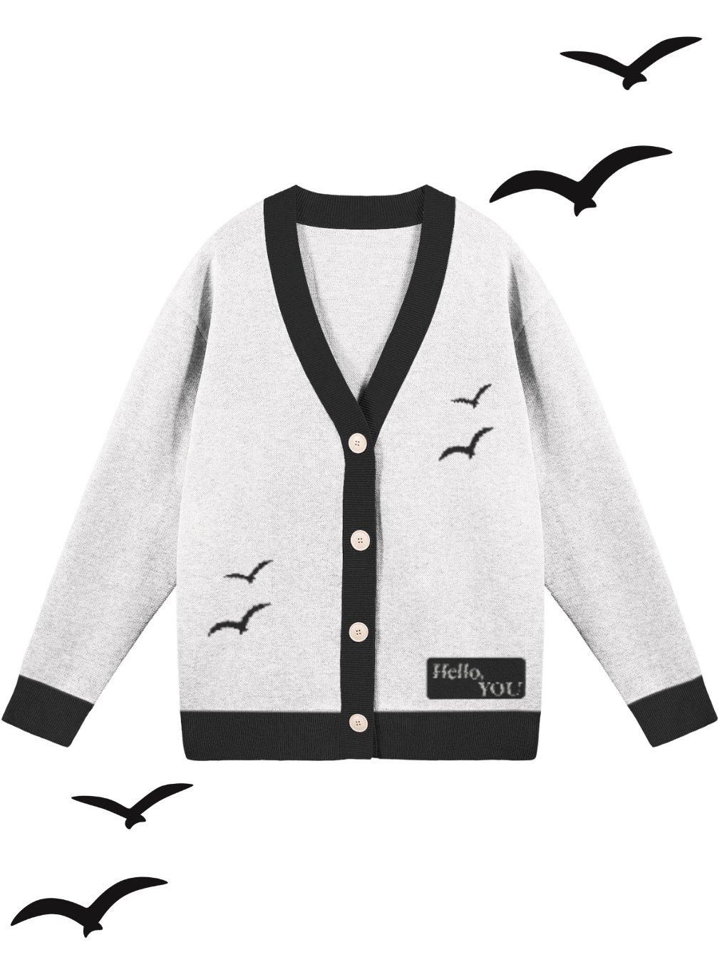 "Hello, you" Knit Cardigan product image (1)