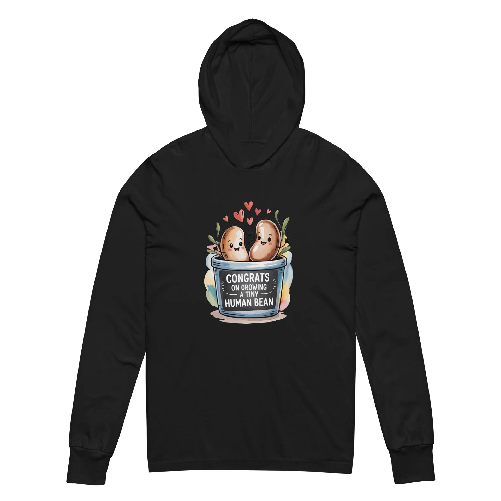Congrat On Growing A Tiny Human Bean Hoodie product image (2)