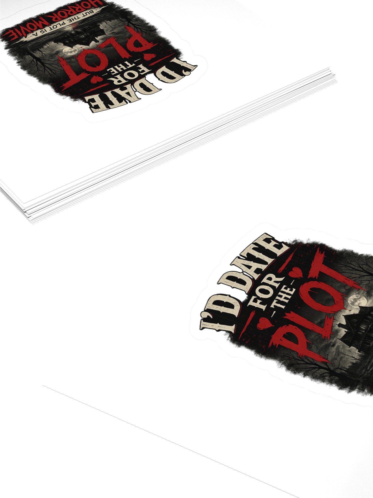 I'd Date for the Plot Horror Sticker product image (4)