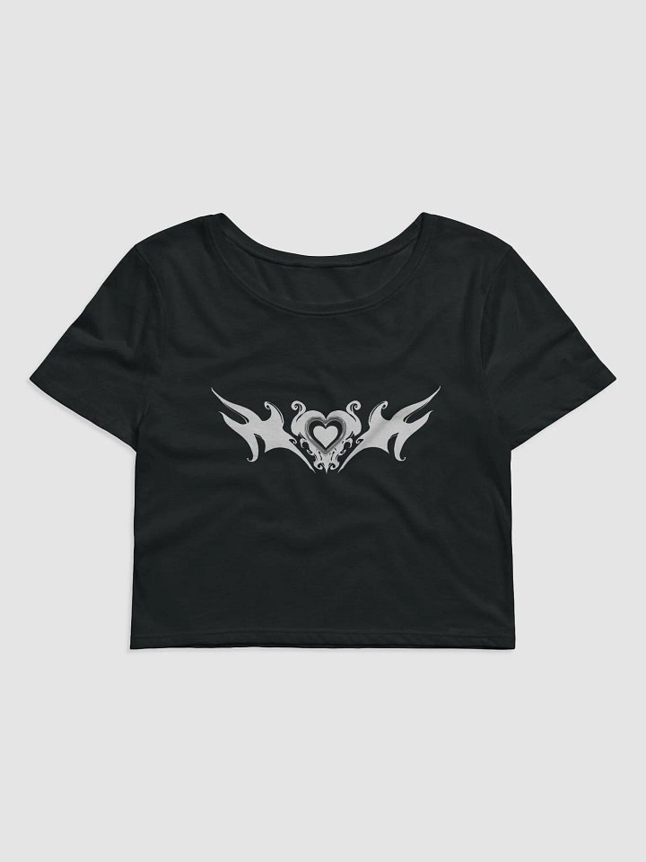 [MATCHING] cyber heart - black baby tee 𓆩🖤𓆪 product image (1)
